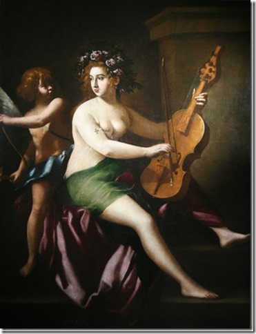 Erato, Muse de la Poésie lyrique par Giovanni Baglione