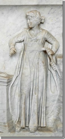 Euterpe, Muse de la Musique, Sarcophage du Louvre