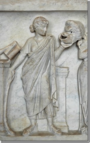 Thalie, Muse de la Comédie, sarcophage du Louvre