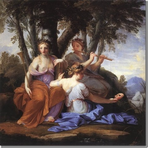 Les Muses Clio, Euterpe et Thalie par Eustache Lesueur