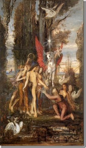 Hésiode et les Muses par Gustave Moreau
