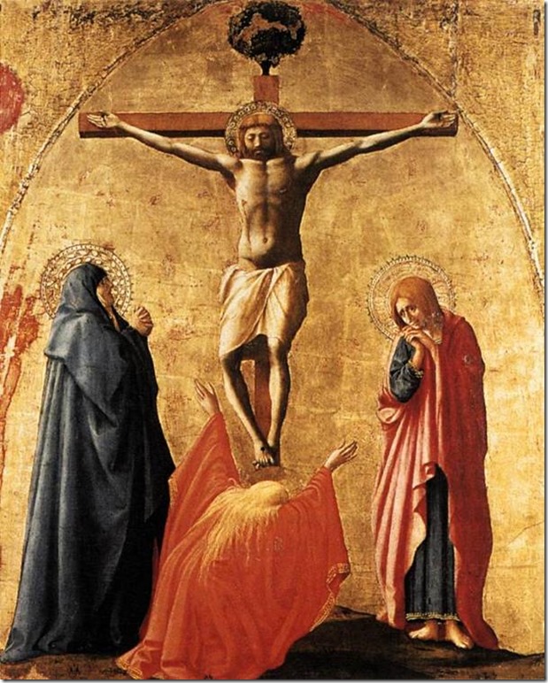 Crucifixion, Polyptyque de Pise, Masaccio, Musée National de Capodimonte, Naples