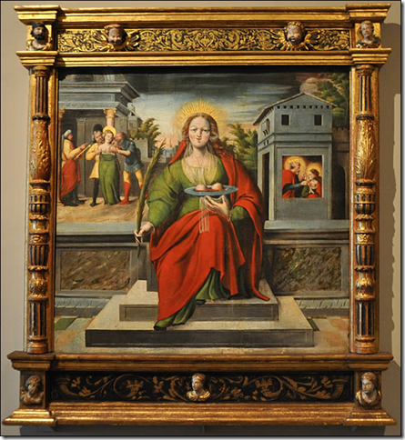 Sainte Agatrhe, retable de Ramon Oscariz, Pampelune