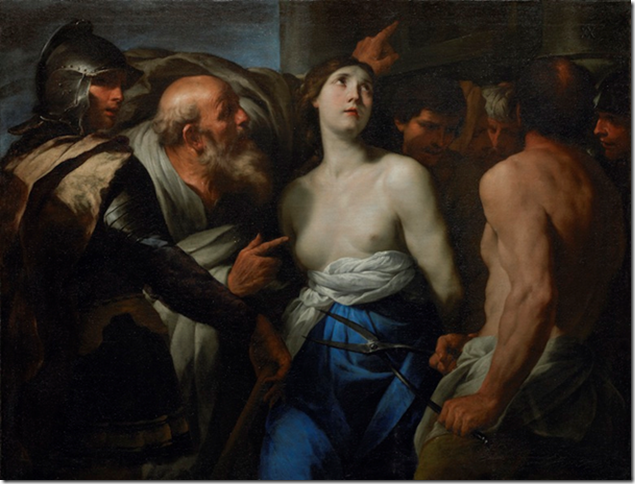 Martyre de Sainte Agathe par Andrea Vaccaro