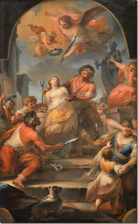 Martyre de Sainte agathe par Mariano Rossi, Louvre