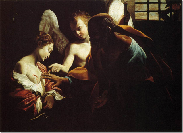 Saint Pierre guérissant Sainte Agathe, Giovanni Lanfranco