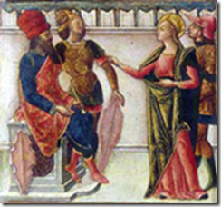 Sainte Lucie devant ses juges par Quirizio da Murano