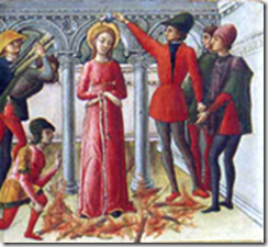 Sainte Lucie prie sur son bucher par Quirizio da Murano