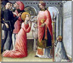 Dernière communion de Sainte Lucie par quirizio da Murano