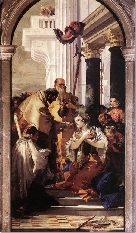 La dernière communion de Sainte Lucie,Tiepolo, église Santi Apostoli di Cristo, Venise